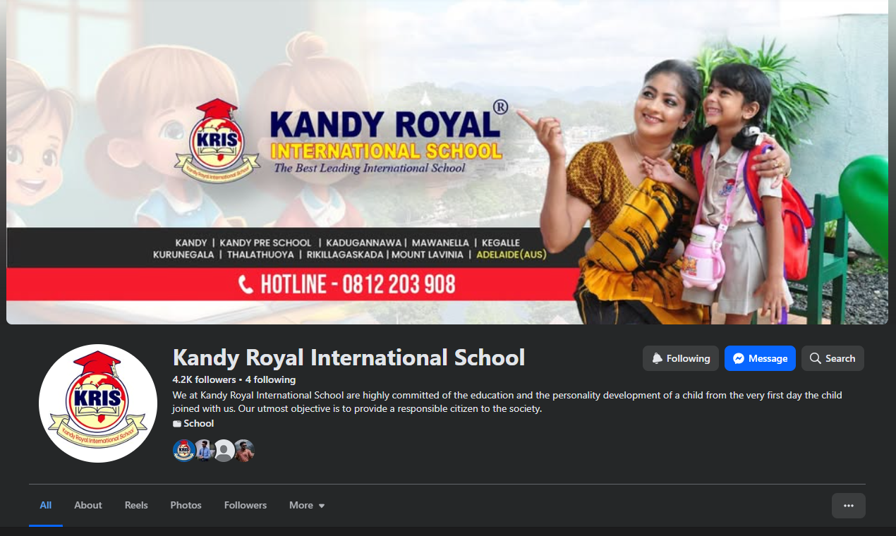 Kandy Royal International School � Facebook Marketing & Branding